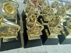 Réplica de la Copa de los Premios Emmy y Grammy de Metal Plateado de 22 cm de Altura, Trofeo del Premio Grammy con Base de Madera y Caja de Regalo - Product Image 6