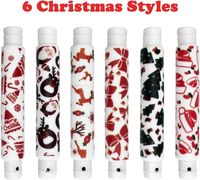 2023 nouveau Design éclairer Pop Tube tubes extensibles sensoriels couleur Tubes amusants jouets de décompression lueur dans le noir fournitures de fête