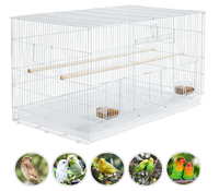 Cage de Vol Rectangulaire Empilable de 30 pouces pour l'Élevage d'Oiseaux, Volière pour Canaris, Agapornis, Petits Oiseaux et Parakeets