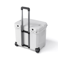 Glacière à roulettes rotomoulée de 31 L avec roues, longue durée de conservation de la glace, robuste, pour le camping en plein air