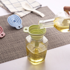 Autonomy Foldable Mini Silicone <b>Funnel</b> 2-3.9in Heat Resistant <b>Kitchen</b> Oil Pouring Tool - Product Image 4