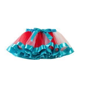 Ingrosso gonne <span class=keywords><strong>Tutu</strong></span> <span class=keywords><strong>da</strong></span> balletto traspiranti per ragazze maglia di raso arcobaleno e Tulle sottigonna dolce stile principessa con decorazione ad arco - Product Image 6