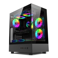 Boîtier de jeu ATX de bureau en verre trempé, nouveau design, vente en gros AntarcChill, pour PC