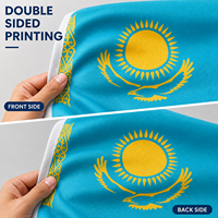 Drapeau de voiture personnalisé en polyester 100D 30x45cm pour défilés professionnels en extérieur, promotion pour tous les pays (y compris le Kazakhstan)