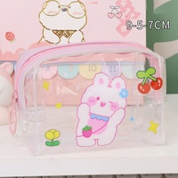 Clair Pvc Mini pièces sac dessin animé Kitty Transparent bijoux pochette enfant filles cadeau sac à main sacs à main et portefeuilles