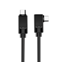 Cable USB 3.0 Tipo C a C VR de 5 Gbps, USB-C Macho 90 °   Cable de Conexión USB-C Macho, Carcasa de Aluminio, Trenzado de Nailon, 60W PD