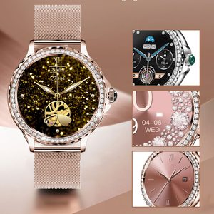 NX19 Montre intelligente étanche pour femmes Résolution IPS 360X360 Moniteur BP HR Rappel <span class=keywords><strong>SMS</strong></span> Contrôle APP Montre intelligente Taille Femme - Product Image 2