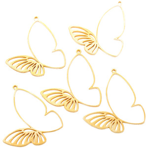 Breloques Papillon Creuses en Alliage Filigrané 39*38mm en Gros pour Colliers, Boucles d'Oreilles, Pendentifs, Accessoires de Bijoux DIY, Fête - Product Image 6