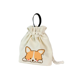 Wholesale Original Fashion Drawstring Bucket Handbag Custom Printed Cotton Canvas <b>Tote</b> <b>Bag</b> Cartoon Folding for <b>Lunch</b> Box Storage - Product Image 1