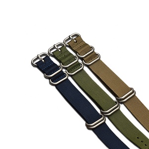 20mm 22mm 24mm Premium balísticos <span class=keywords><strong>Zulu</strong></span> de la OTAN reloj bandas con hebilla de acero inoxidable - Product Image 4