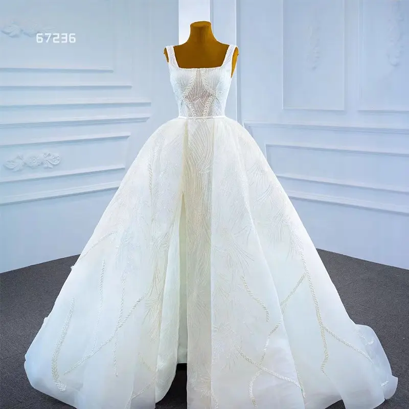Jancember RSM67236 High Waist Wedding Dress Bridal Gowns Wedding Gowns Dress Bridal