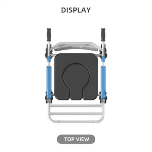 Fauteuil roulant pour toilettes et douche spécifiques aux personnes âgées/handicapées - Design antidérapant, pliable, essentiel pour les soins à domicile - Product Image 5