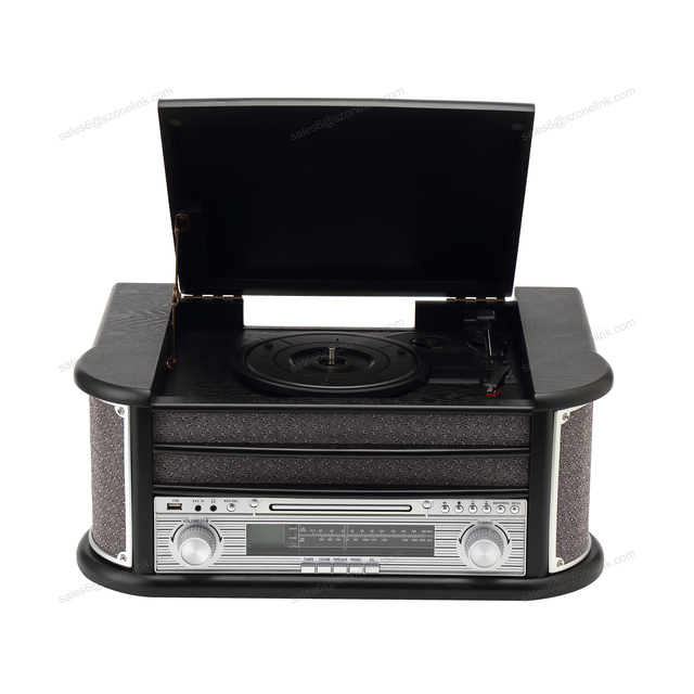 Classical Cassette Player 6 in 1 Antique Record Player Turntable