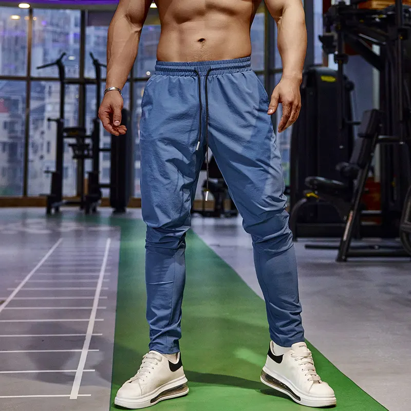 Men Casual Slim Fit 4-Way Stretch Elastic Waist Track Running Trousers Joggers Pants
