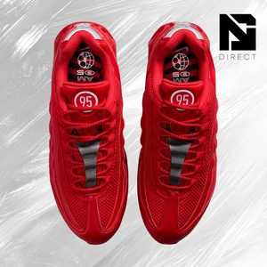 Air Max 95 'Total 90 Red' Chaussures de course en maille à lacets pour hommes, respirantes, style décontracté, baskets Nike - Product Image 3