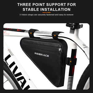 RIDERACE自行车包三角防雨3L大容量户外运动自行车车架前包<span class=keywords><strong>MTB</strong></span>公路自行车包车架包 - Product Image 6