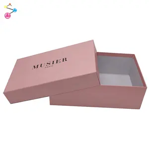 Luxury Logo Printed Paris Pink Lid And Base Packaging Gift Paper Hard Rigid Cardboard Long Boot Heel Shoe Box For Sneakers