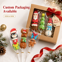 Weihnachts-Marshmallow-Lollipops Großhandel Vollständig Anpassbar OEM/ODM (Cartoon-Form/Mehrfarbig/Beutel Hochwertig 5kg/Karton für
