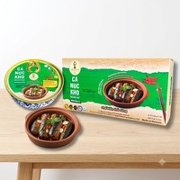 Poisson en conserve vietnamien braisé de qualité supérieure, 500g, prêt à manger, fruits de mer, recette traditionnelle, transformation artisanale
