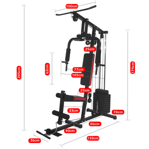 Mini Gimnasio Metálico Integrado, Equipo <span class=keywords><strong>de</strong></span> Fitness para el Hogar con Entrenamiento <span class=keywords><strong>de</strong></span> Fuerza para Pecho y Piernas - Product Image 2
