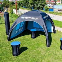 Tente dôme gonflable étanche en forme d'araignée pour événements extérieurs, salons agricoles et stands sportifs