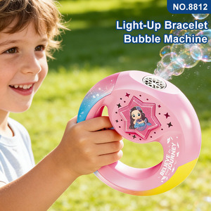 Bracelet lumineux LED 7 couleurs personnalisé, machine à bulles portable mains libres pour les fêtes d'enfants, vente en gros - Product Image 2
