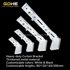 Soporte <span class=keywords><strong>de</strong></span> pared metálico <span class=keywords><strong>de</strong></span> doble cara para riel <span class=keywords><strong>de</strong></span> cortina con pliegues en S, soporte doble para riel <span class=keywords><strong>de</strong></span> cortina, accesorios para cortinas al por mayor - Product Image 2