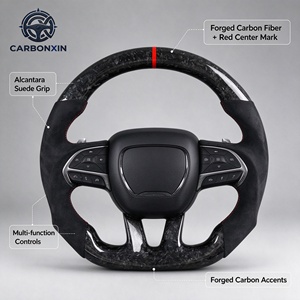Volante Deportivo de Fibra de Carbono para Fiat Dodge Charger Challenger Durango Demon srt Journey Rt Viper ram Trx Sxt Hellcat Scat - Product Image 3