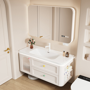 <span class=keywords><strong>GODI</strong></span> moderno elegante de gama alta de lujo de montaje en pared gabinete de baño montado en el suelo clásico agitador lavado tocador almacenamiento - Product Image 3