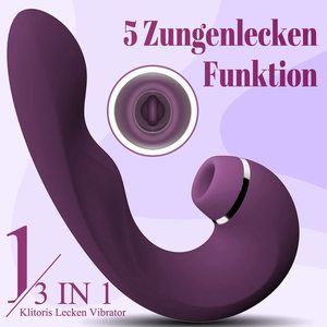 Vibrateur G-Spot en silicone liquide de qualité supérieure, Dildo 3-en-1, stimulateur vaginal à succion et pulsations, 10 modes, jouet sexuel clitoridien USB - Product Image 6
