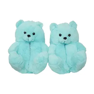 Winter Warme Teddybeer Slippers Dames Teddy Pluche Speelgoed Beer Pluche Speelgoed Voor Cadeau