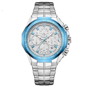 Montre pour homme de luxe en acier inoxydable de haute qualité, nouvelle, avec 4 sous-cadrans, mouvement à quartz, sportive, étanche au quotidien, chronographe - Product Image 6