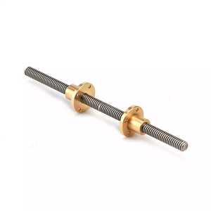 Chất lượng cao 20mm hình thang ren thép que <span class=keywords><strong>Acme</strong></span> chì vít mặt bích <span class=keywords><strong>Nut</strong></span> 4mm Pitch bánh thành phần cốt lõi cho gia công CNC - Product Image 4