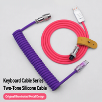 Câble d'extension en cuivre pour clavier mécanique à interrupteurs magnétiques 8K, connecteur aviation, spirale rétractable, ressort, USB-Type-C, personnalisé
