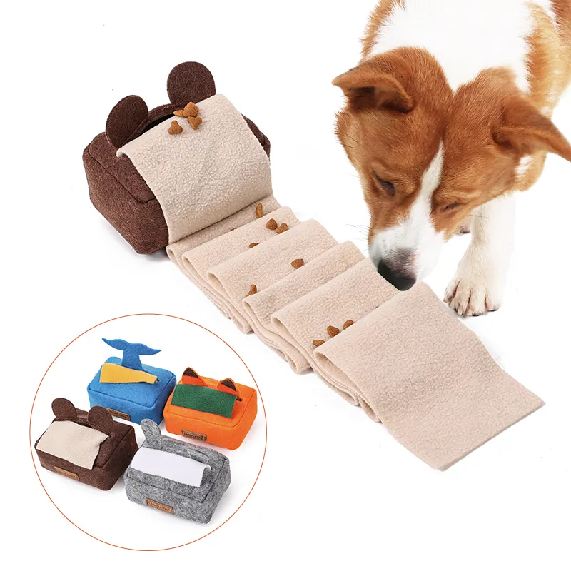 Hunde training Spielzeug, Dog Enrichment Snuffle Puzzle Spielzeug Plüsch Hund Sniff Toy Crinkle Interactive Dog Sniffing Slow Feeding Spielzeug