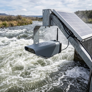 Medidor de Flujo por Radar de Aleación de Aluminio IP67, Medidor de Velocidad de Flujo de Canal Abierto por Ondas Milimétricas sin Contacto, Monitoreo de Nivel de Agua, OEM ODM - Product Image 1