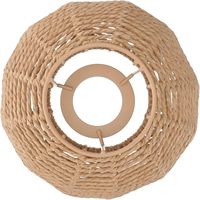 Abat-jour en corde de papier asiatique fait main, rond, pour suspension intérieure, avec design écologique, base E27, finition thermolaquée