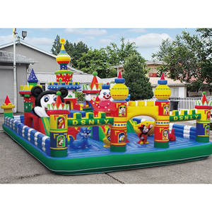 Casa inflable de PVC comercial <span class=keywords><strong>Funhouse</strong></span> Big Bounce House Castillo de dibujos animados Ninja Park con soplador que incluye kits de reparación - Product Image 5