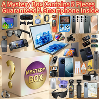 Boîte mystère électronique garantie avec smartphone inclus, 5 pièces, surprise avec montre connectée, écouteurs, tablette, gadgets technologiques aléatoires