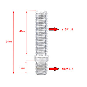 Aosu Cross-border Auto Parts Reverse Thread Lug Bolt M12x1.5 48mm Length For <b>Wheel</b> Rim Repair - Product Image 2