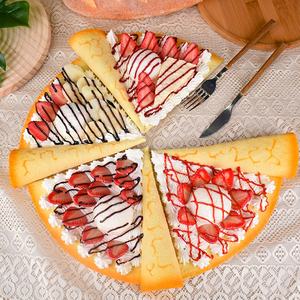 Crêpe Artificielle Alimentaire <span class=keywords><strong>Faux</strong></span> Pancake Pie Affichage <span class=keywords><strong>Faux</strong></span> Café Gaufre Accessoires Crème Glacée Brunch Crêpes Doux Fruit Dessert Fromage Modèle - Product Image 2