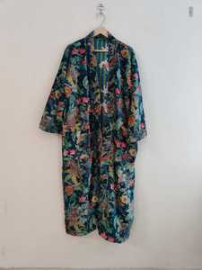 Bata Kimono de Terciopelo con Estampado de Animales de la Selva para Mujer, Manga Larga, Cuello en V, Invierno, Casual, Lujosa, Lavable a Máquina - Product Image 2