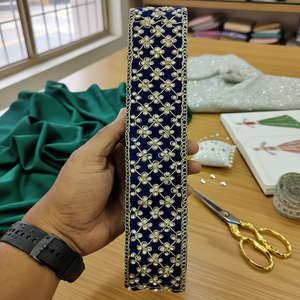 กำหนดเองทำบนฐานผ้ากำมะหยี่กับงานหินบนมันผ้าลูกไม้ปักในความกว้าง2นิ้วสำหรับสุภาพสตรีสวมใส่และสำหรับการขายต่อ - Product Image 2