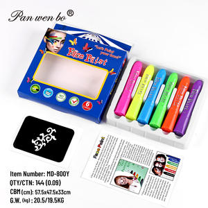 Набор разноцветных смываемых нетоксичных флуоресцентных мелков для рисования на лице и теле на Хэллоуин - Product Image 2