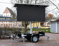 Panneau d'affichage publicitaire mobile de remorque d'affichage à LED polychrome imperméable de P5 pour l'usage de magasin de détail pour la remorque d'autobus et l'autobus