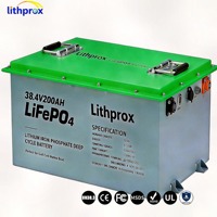 Batterie Lithium LiFePO4 38,4V 200Ah à décharge profonde, Grade A, pour stockage domestique, avec BMS intelligent RS485, borne M8, 6000 cycles, CE RoHS IP67, OEM ODM
