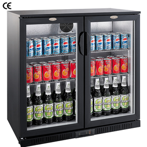 Réfrigérateurs commerciaux d'affichage de supermarché <span class=keywords><strong>deux</strong></span> portes en verre réfrigérateur à bière congélateur droit de refroidisseur de boisson - Product Image 1