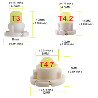 Ampoule à LED T5 B8.5D 509T B8.5 1SMD Wedge Ampoules de tableau de bord pour véhicule Instrument Cluster Jauge Light 12V Indicator Bulb