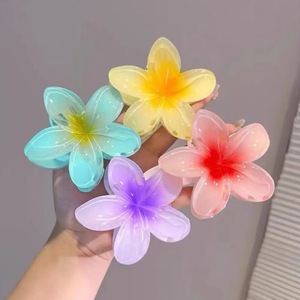 Art Deco Haarspange aus Kunststoff für Strand, Jubiläen, Ei-Blumen-Accessoire, Schönheits- und Urlaubsgeschenk für Frauen, Verpackungsclip mit Blume - Product Image 4