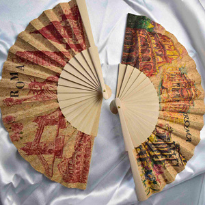 Ventilador de mano plegable de estilo retro con impresión digital Ventilador de madera maciza de <span class=keywords><strong>España</strong></span> - Product Image 4